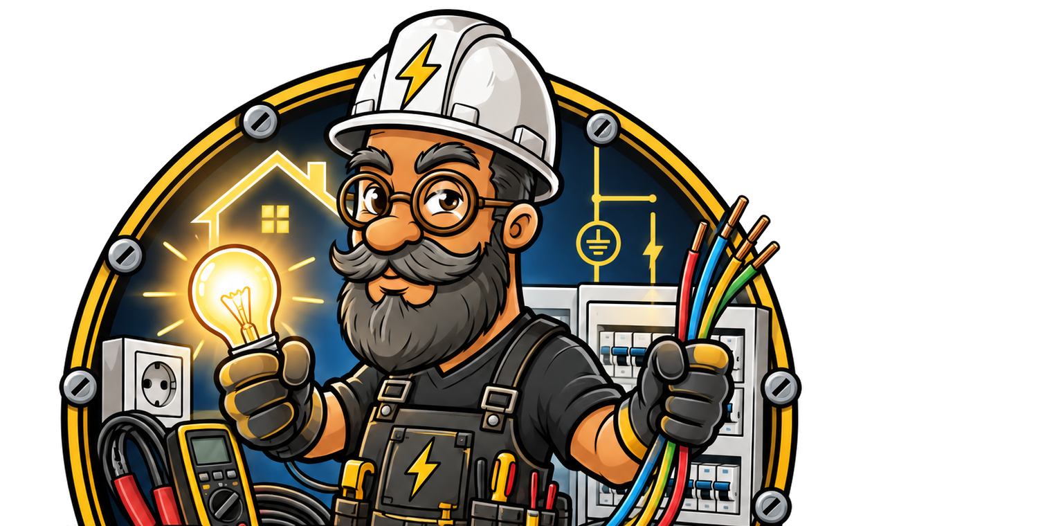 Ilustracja elektryka – pogotowie elektryczne ElektroBP